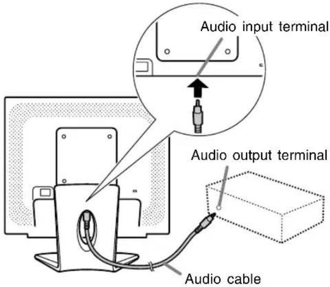 Audio input terminal, Audio output terminal, Audio cable