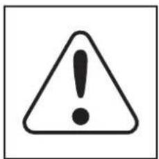 Warning symbol with exclamation mark inside triangle