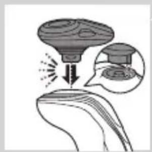 PHILIPS AquaTouch S5620 - Removing or attaching the click-on attachments - 2