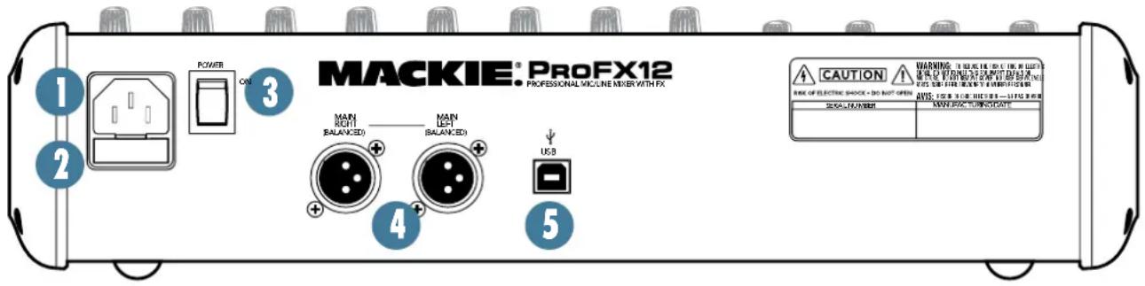 MACKIE® PROFX12 PROFESSIONAL MACHINE MIXER WITH FX 1 2 3 4 5 MAIN RIGHT (BALANCED) MAIN LEFT (BALANCED) USB CAUTION WARNING: (注意禁止使用)(禁止使用) (禁止使用) (禁止使用) (禁止使用) (禁止使用) (禁止使用) (禁止使用) (禁止使用) (禁止使用) RISK OF ELECTRIC SWITCH + DO NOT OPEN ANS: 1.08 ± 0.05, HCC 0.001-1.075 ± 0.001 ACSLUT/RAMIN AVEN/ACSLUT/RAMIN