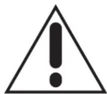 Warning symbol image with exclamation mark inside triangle