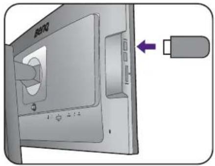 BENQ SW2700PT - Connectez les périphériques USB. - 2