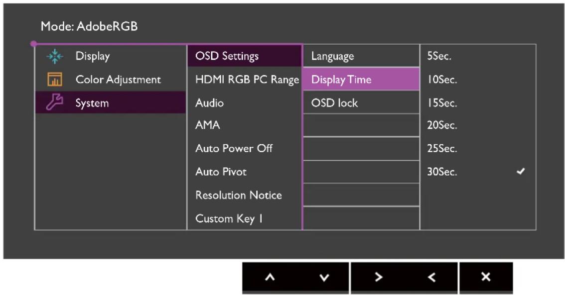 BENQ SW2700PT - Menu Système - 1