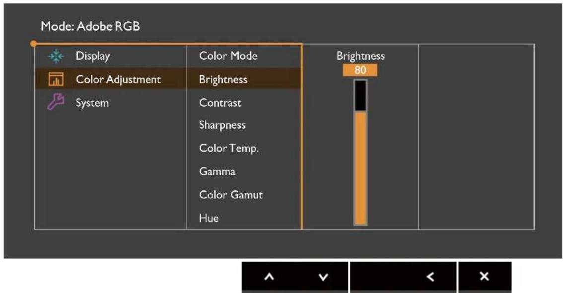 BENQ SW2700PT - Menu Ajustement couleur - 1