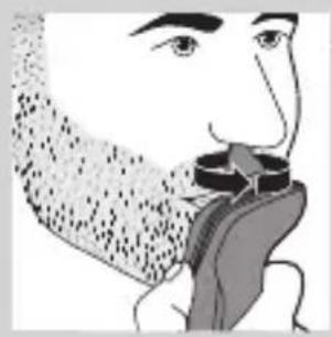PHILIPS Series 5000 S5310 - Using the nose trimmer attachment - 1