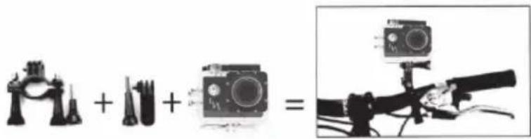 Diagram showing optical setup with lenses and cameras, plus a camera mounted on a tripod-mounted device