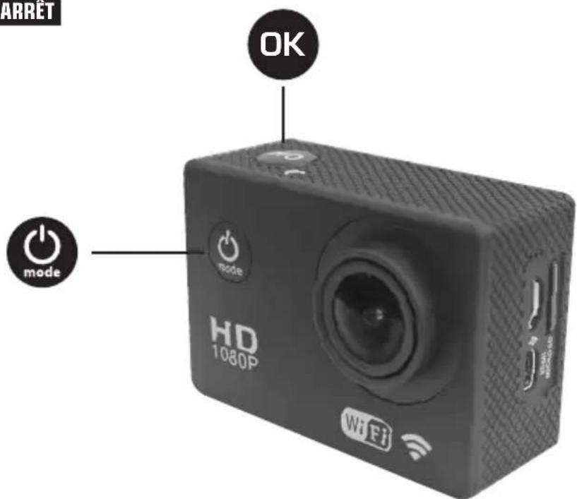 ARRET OK mode HD 1080P WiFi
