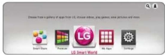 Choose from a gallery of apps from LG, stream video, play games, view pictures and movies. Smart Store Premium LG My Apps Settings LG Smart World