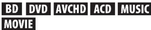 BD DVD AVCHD ACD MUSIC MOVIE