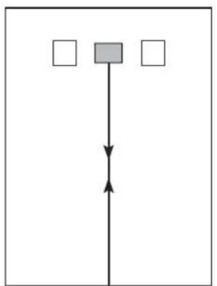 graph TD A[" "] --> B[" "] C[" "] --> B[" "] D[" "] --> B[" "]