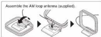 Assemble the AM loop antenna (supplied)
