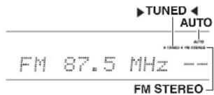 TUNED AUTO FM 87.5 MHz FM STEREO