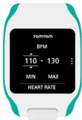 TOMTOM BPM 110 - 130 : MIN MAX HEART RATE