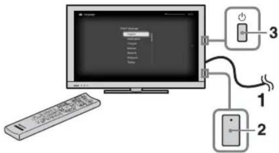 SONY Bravia KDL-40LX903 - Executar a configuração inicial - 1