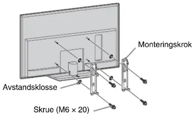 Avstandsklosse Skrue (M6 × 20) Monteringskrok