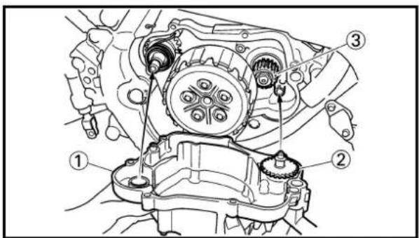 Technical diagram of a mechanical assembly with numbered components for identification