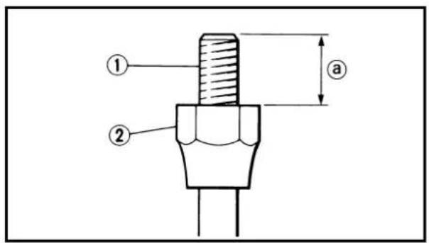 Technical diagram of a mechanical component with labeled parts and dimension annotations