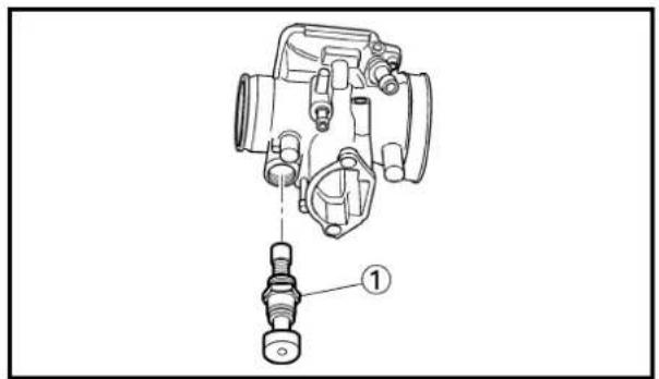 Technical diagram of a mechanical component with labeled parts, showing assembly and assembly details.