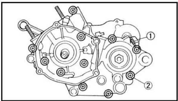 Technical diagram of a mechanical assembly with numbered components, likely for assembly or maintenance reference.