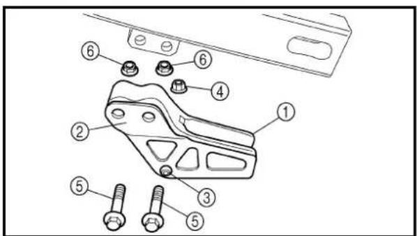 Technical diagram of a mechanical component with numbered parts for identification