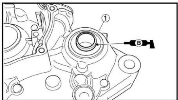 Technical diagram of a mechanical assembly with labeled parts and component annotations