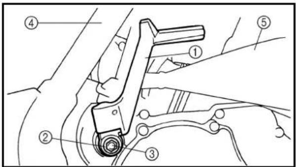 Technical diagram of a mechanical assembly with numbered components for identification