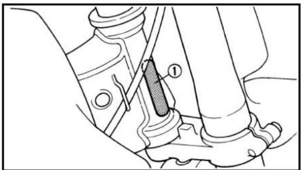 Technical diagram showing mechanical assembly with labeled component ①
