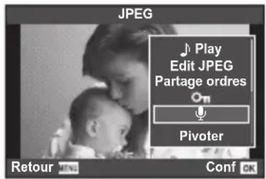 JPEG Play Edit JPEG Partage ordres Pivoter Retour Conf OK