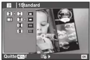 Standard Sous-menus de [Type] [Effet] [Type] [Images/ Page] Élément actuel Cadres amusants [Effect]
