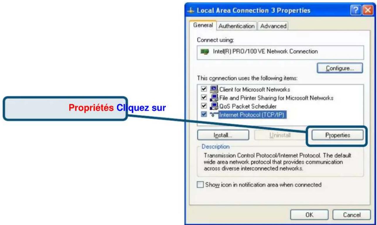D-LINK DSL-G624T - Configurer les paramètres IP dans Windows XP - 3