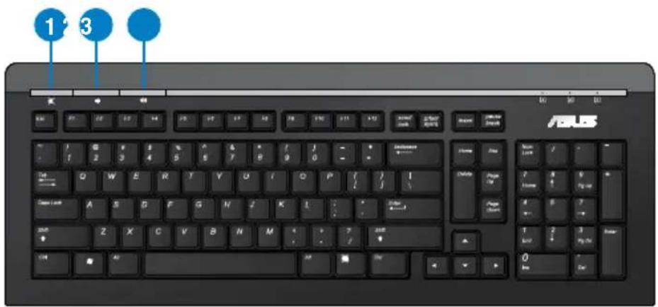 ASUS Essentio CM6330 - Teclado moderno com fios ASUS KB34211 - 1