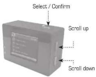 Select / Confirm Scroll up Scroll down