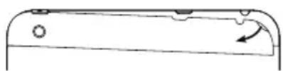Simple line drawing of a mechanical component with an arrow indicating direction (no text or symbols)