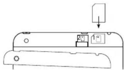 Diagram showing a device with labeled components and an arrow pointing to a component, likely indicating assembly or status.