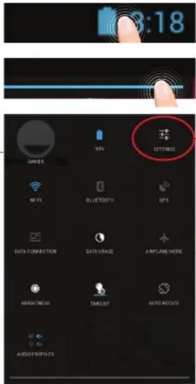 3:18 ДАРИИ ДА НАСТРОЙКИ WiFi BLUETOOTH GPS ПОДКЛЮЧЕНИЕ ДАННЫХ ИСПОЛЬЗОВАНИЕ ДАННЫХ РЕЖИМ ПОЛЕТА ЯРКОСТЬ ТАЙМ-АУТ АВТОПОВОРОТ АУДИОПРОФИЛИ