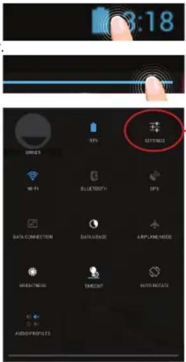 8:18 OPTIONS DRIVES WiFi BLUETOOTH GPS DATA CONNECTION DATA AVERAGE AIRPLANE MODE BRIGHTNESS TIMEOUT AUTO ROTATE AUDIO PROFILES