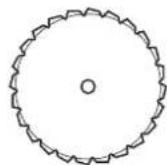 Technical line drawing of a mechanical component with multiple slots and mounting holes (no text or symbols)