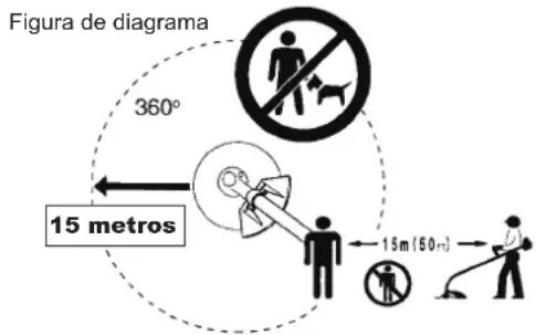 Figura de diagrama 360° 15 metros 15m (50 m)