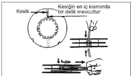 Technical line drawings of mechanical components, including a lever and housing (no text or symbols)