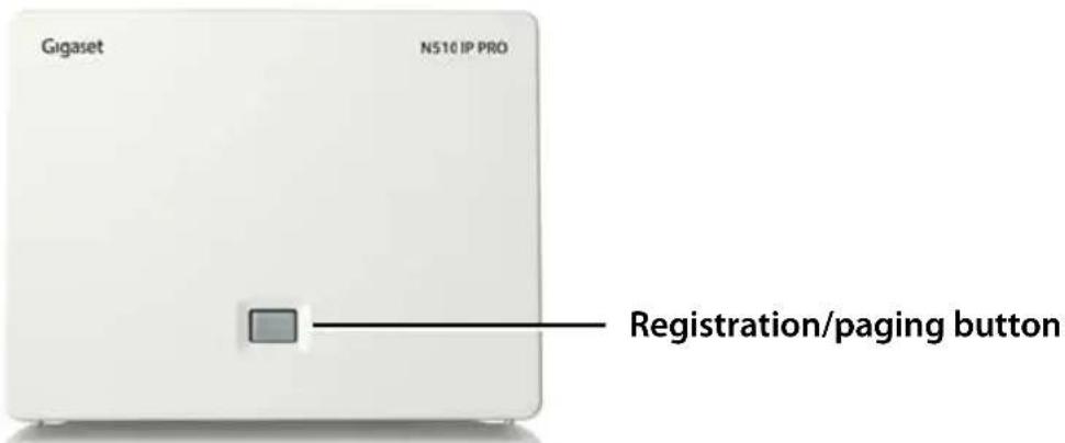 Gigaset N510 IP PRO Registration/paging button