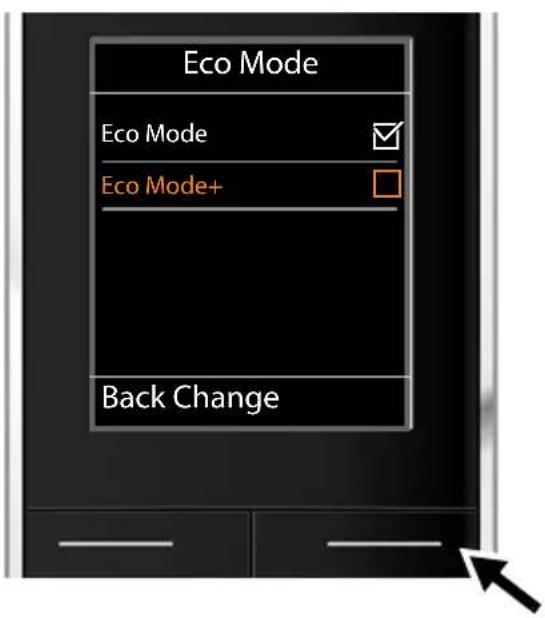 Eco Mode Eco Mode Eco Mode+ Back Change