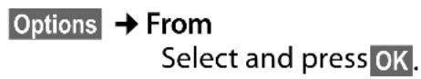 Options → From Select and press OK.