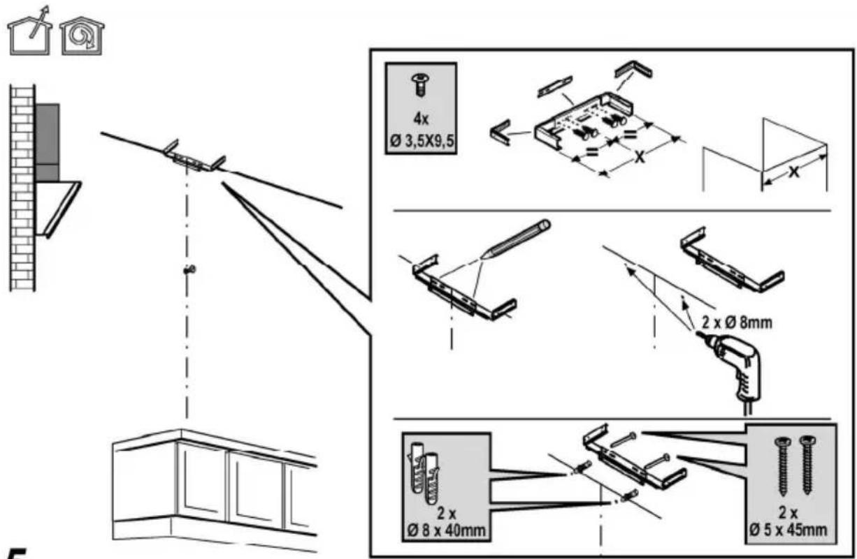 4x Ø 3,5X9,5 2 x Ø 8mm 2 x Ø 8 x 40mm 2 x Ø 5 x 45mm