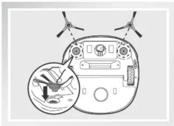 ECOVACS D45 - サイドブラシの取り付け - 1