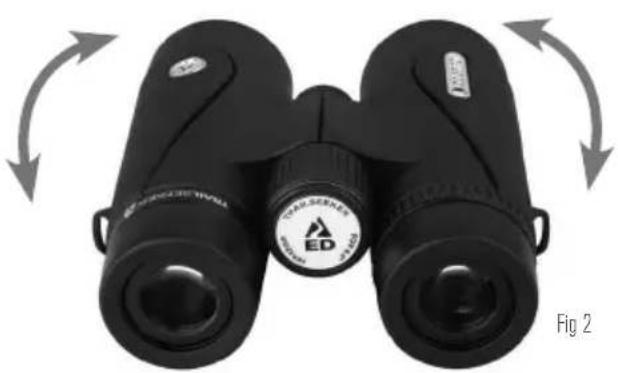 CELESTRON TrailSeeker 8x32 - RREGOLAZIONE DELLA DISTANZA INTERPUPILLARE - 1