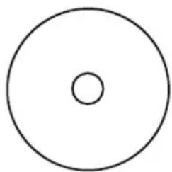 Simple geometric diagram of a circle with a smaller inner circle (no text or symbols)