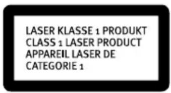 LASER KLASSE 1 PRODUKT CLASS 1 LASER PRODUCT APPAREIL LASER DE CATEGORIE 1