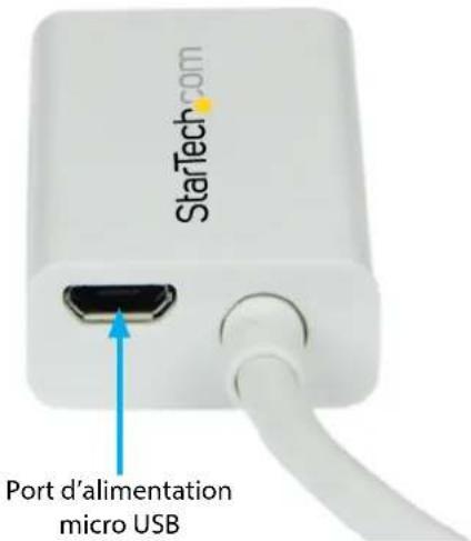 StarTech.com Port d'alimentation micro USB