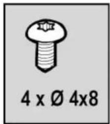 4 x Ø 4x8