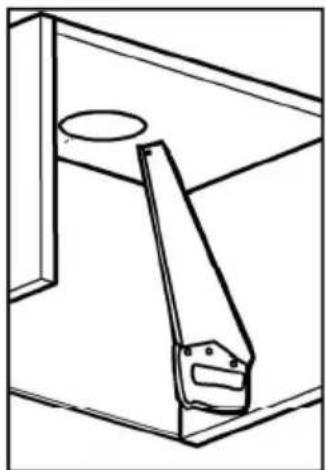 Technical line drawing of a mechanical assembly or bracket (no text or symbols)
